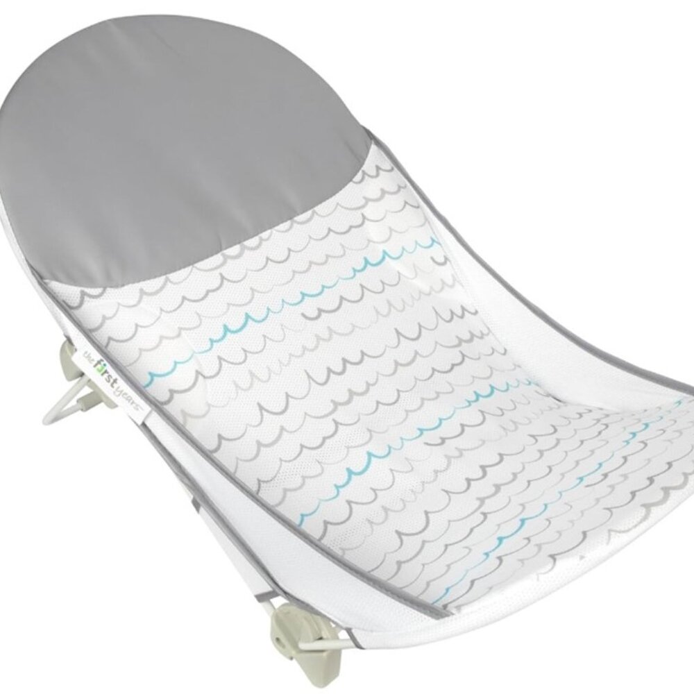 The First Years Sure Comfort Folding Baby to Toddler Bath Tub No-Slip Seat Bath